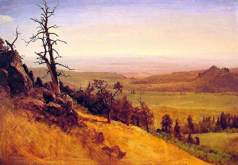Albert Bierstadt Wasatch Mountains and Great Plains in distance, Nebraska China oil painting art